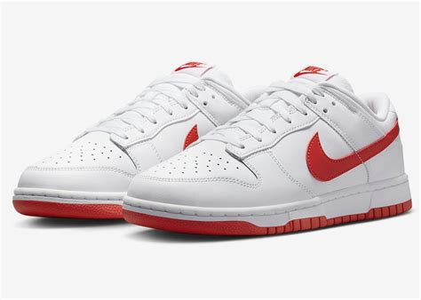 nike low dunks pink red white|nike dunk low picante red.